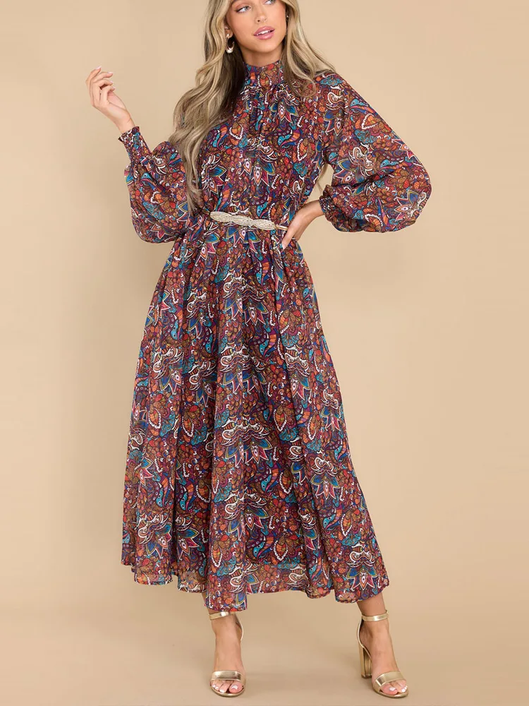 Print Floral Casual Long Maxi Dresses