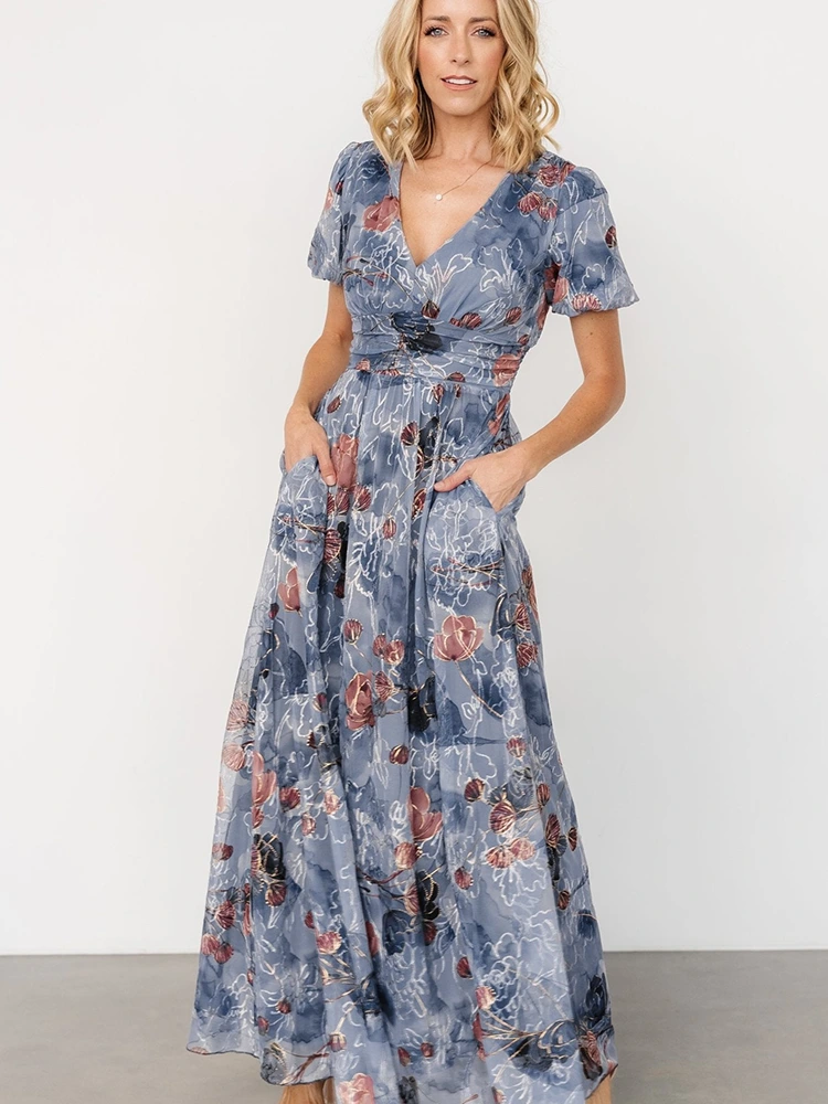 Aestas Print Bohemus Long Dress